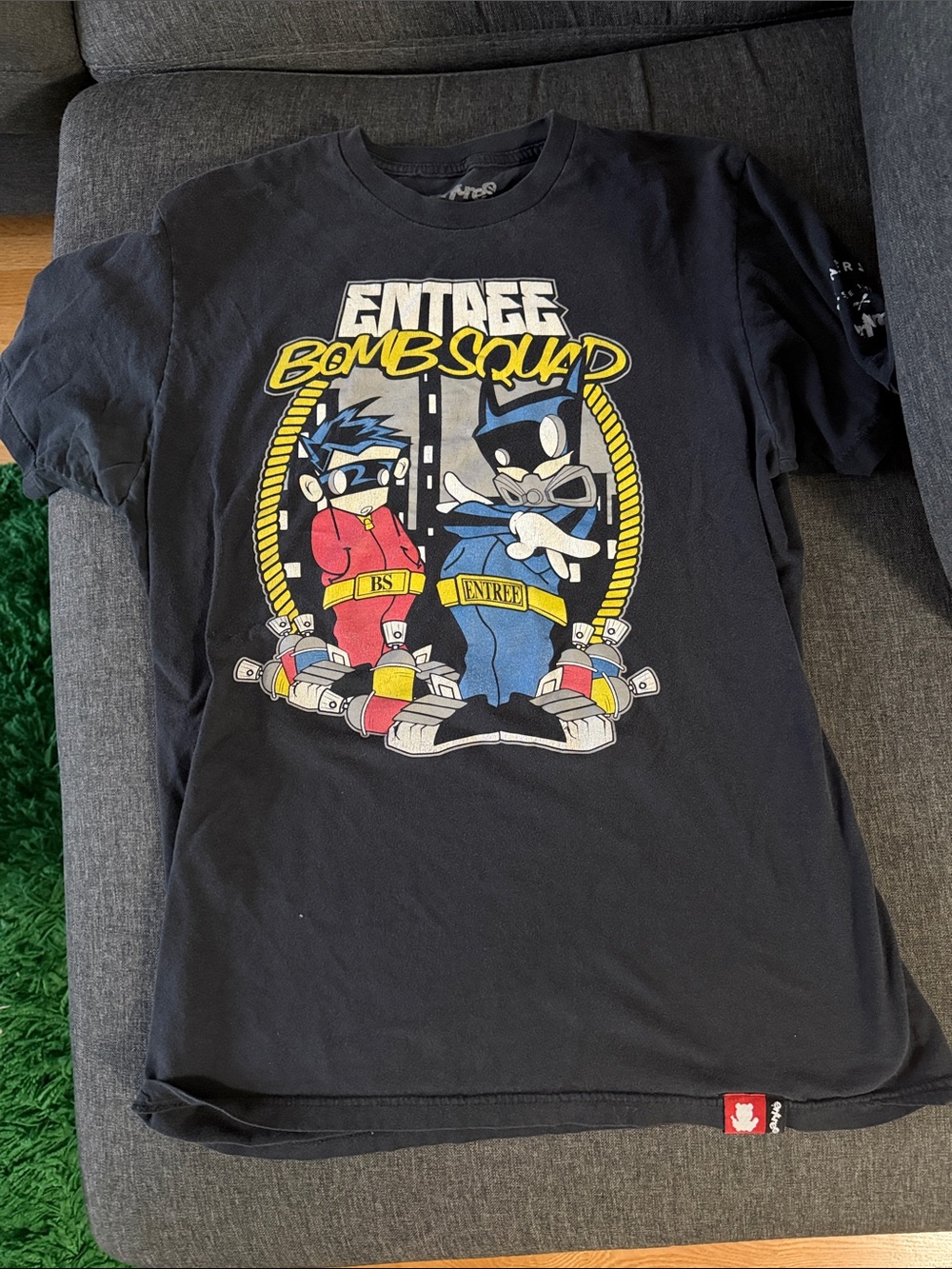 Entree Black 'Bomb Squad' Graphic Short Sleeve Tee